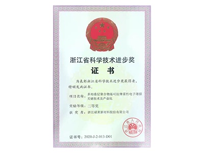 2020年度浙江省科技进步奖二等奖
